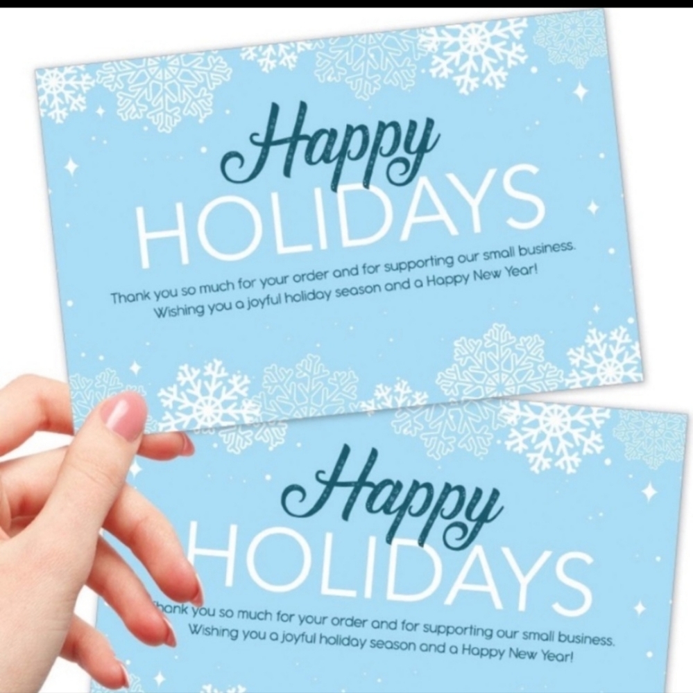 25 Happy Holidays 4X6 Thank you…